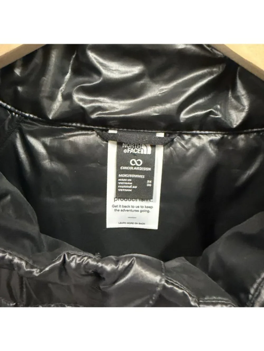 The North Face ThermoBall Jacket Mens 3X Big Tall Summit Black Packable Coat